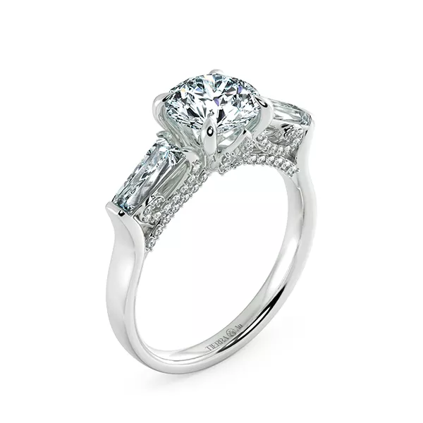 Nhẫn kim cương Art Deco Three Stone NKC3302