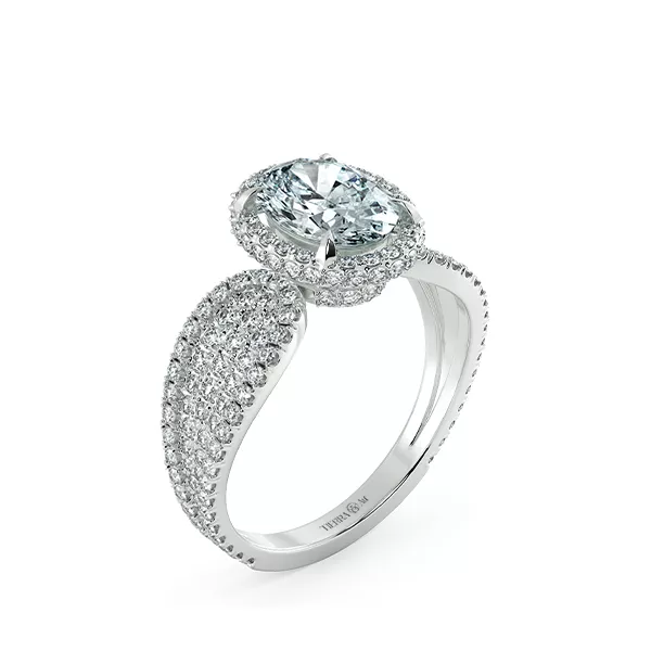 Nhẫn kim cương Five Stone With Bridge Accent Stone NKC8503