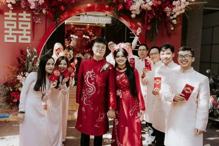 Phong bao lì xì cũng như lời cảm ơn từ cô dâu chú rể