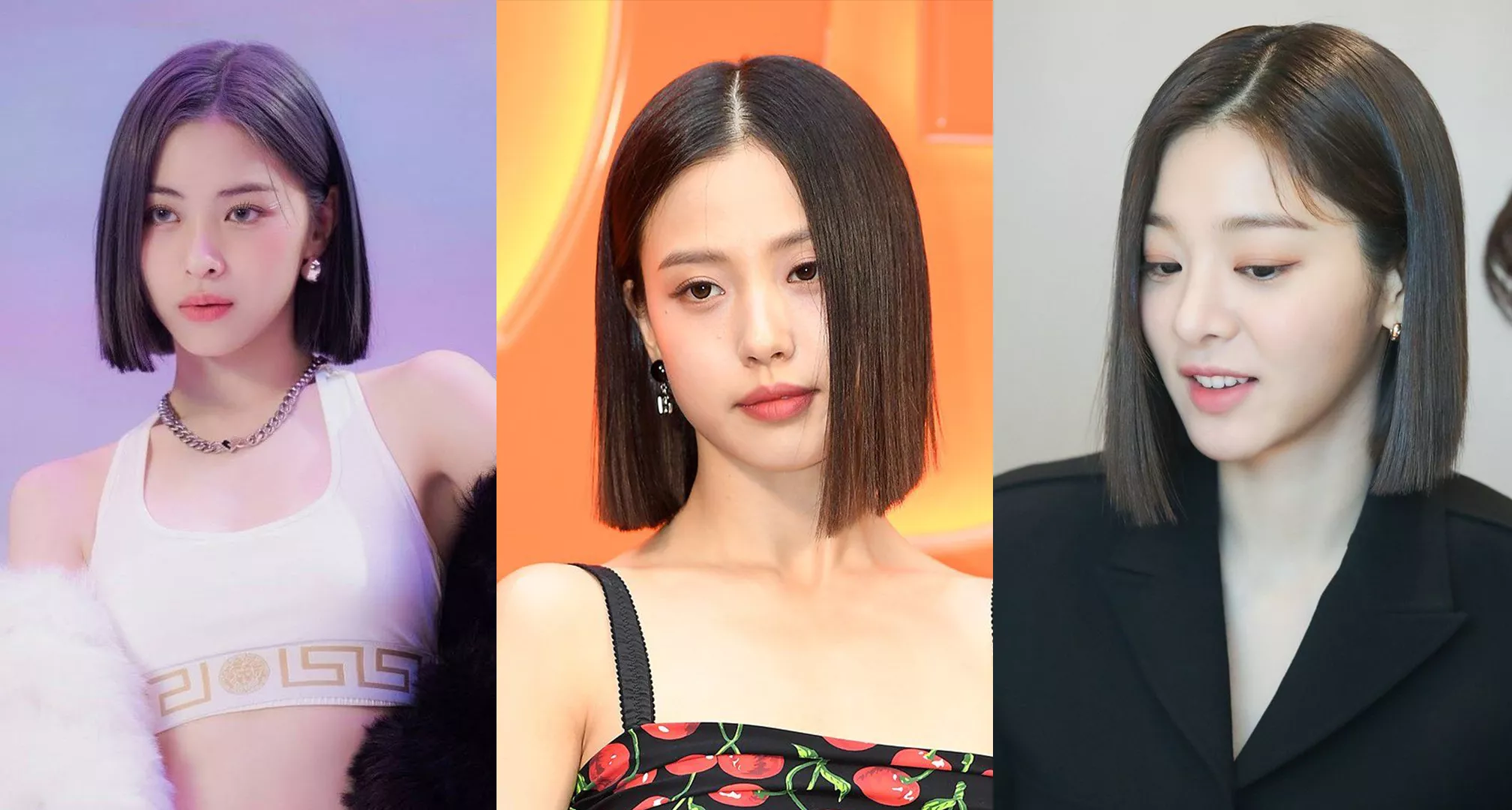 Tóc bob ngang vai duỗi thẳng