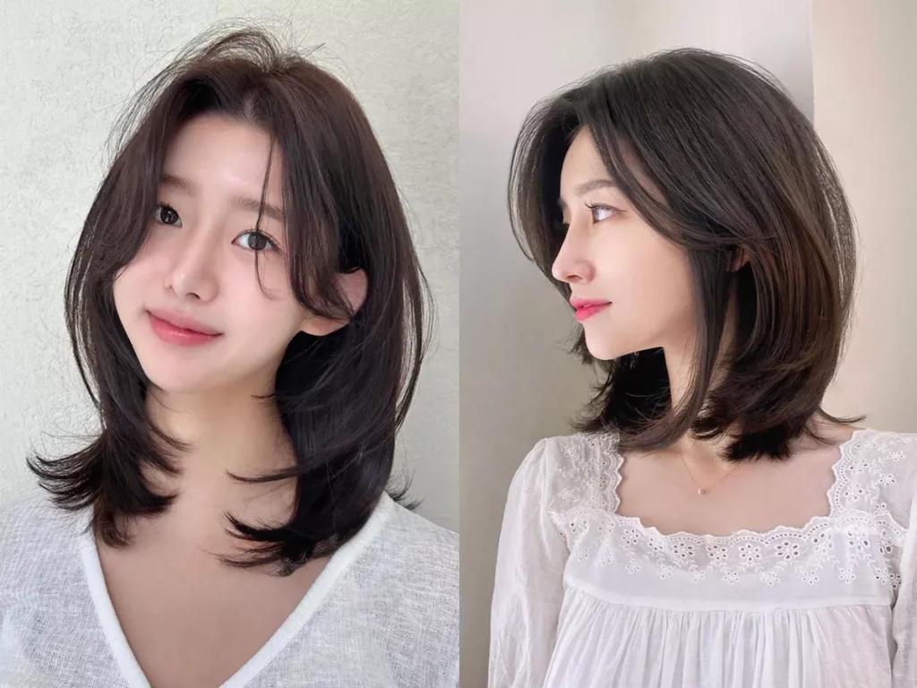 Tóc ngắn uốn cúp phồng